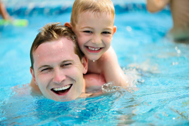 Swimming in Morzine